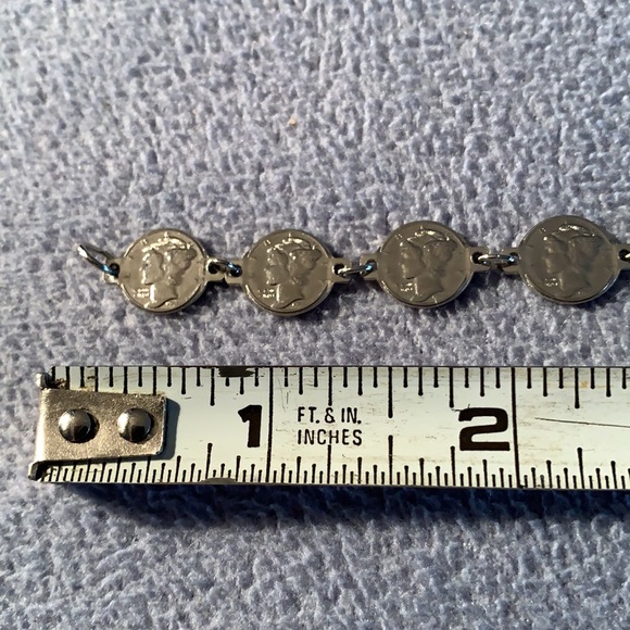 Silver Towne (dime) bracelet. - Picture 2 of 7